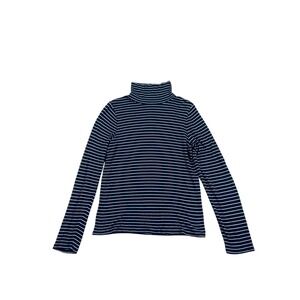 Marine Layer black White Striped Long Sleeve Turtleneck Top Size L